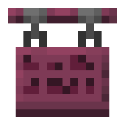 Crimson Hanging Sign